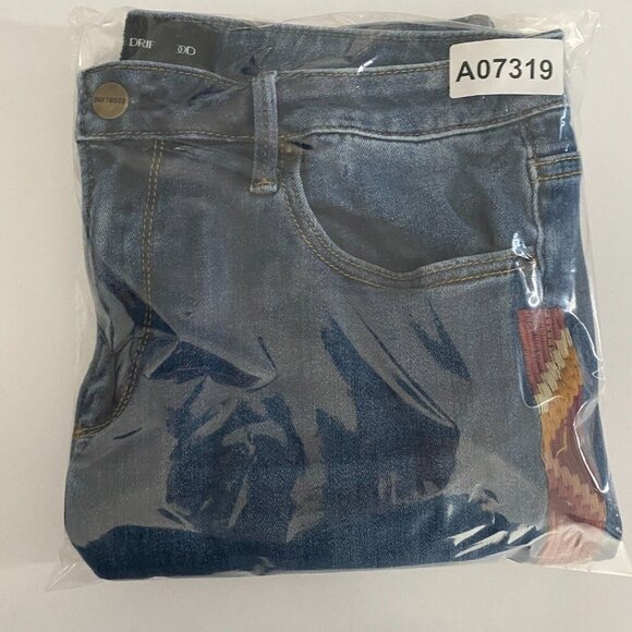 Driftwood Jackie Skinny Ankle Jeans Womens 31 Embroidered Aztec Side Stripe - Picture 10 of 10
